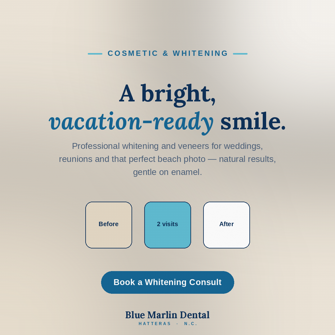 Teeth whitening Instagram post
